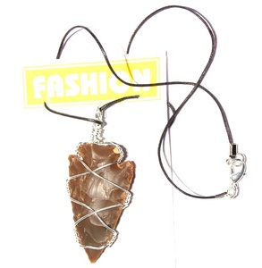 Best Seller Arrowheads Hand Made Wrap Arrowheads <b>Necklace</b> Natural Crystal Stone Spiritual Product - Product Image 1