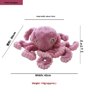 Juguete de Peluche Creativo con Forma de Pulpo Grande para Perros, Duradero, Interactivo, Suave, con Sonido, Resistente a Mordidas, para Masticar y Limpiar los Dientes de Cachorros - Product Image 5