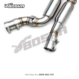 Tuyau d'échappement BOSKA à longueur égale avec tube en Z pour M2 Competition/M2C 3.0T F87 2018-2023 SS304 - Product Image 2
