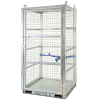 Cage de stockage sécurisée pour bouteilles de gaz, conteneur en treillis métallique verrouillable, cage de sécurité pour réservoir de propane industriel avec serrure