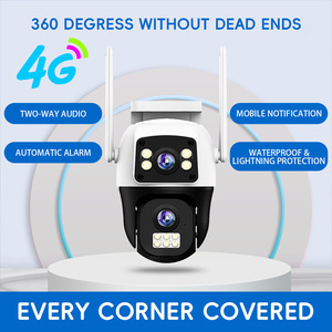 Caméra V380Pro 4G à double objectif HD sans fil WiFi 360 degrés pour surveillance intérieure et extérieure, moniteur de sécurité IP66 étanche - Product Image 3