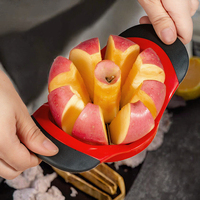 Zonneschijn Extra Scherpe Roestvrijstalen Appelsnijder 8 Messen Handmatige Fruitgroentetool Gemakkelijk Grip Handvat Hoogwaardig Metaal