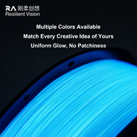 Filamen Printer 3D LuminousTPU 95A 220 ° -235 ° Bahan Fleksibel C Glow in the Dark untuk Mainan DIY dan Dekorasi Pesta Bercahaya Malam