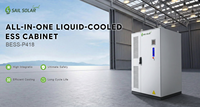 Armoire ESS tout-en-un refroidie par liquide 100-210 kW 418 kWh, solution de stockage d'énergie solaire photovoltaïque pour l'optimisation de l'alimentation des entreprises