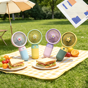 Low Noise Recharge Outdoor Sports Carry-on Air Cooler Custom Pattern Accepted Portable Electric Fan <b>Mini</b> Handheld Fan - Product Image 2