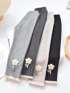 Leggings pour filles, printemps automne, fin, pur coton, pantalon pour bébé, <span class=keywords><strong>enfant</strong></span>, tout-aller, style coréen, style occidental, imprimé, <span class=keywords><strong>blanc</strong></span> enduit - Product Image 3