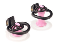 Jouets sexuels pour hommes, cage de chasteté en plastique rose, petit modèle inversé, corps inférieur masculin, outil caché, verrouillage du pénis, bondage