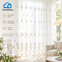 Service fiable : Voilages brodés ivoire à broderie délicate, occultation de la lumière du jour pour la chambre à coucher et la décoration intérieure