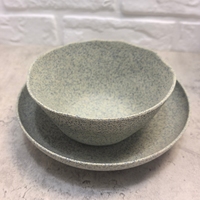 Ensemble de vaisselle personnalisé en RPET, assiette, bol et tasse, respectueux de l'environnement, sans danger pour les aliments, compatible micro-ondes