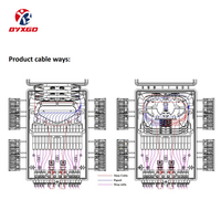 Kotak Distribusi Serat Optik 24 Core PC+ABS IP65 Tahan Air, Kotak Sambung SC Splitter untuk Kabel Feeder Drop dengan Adaptor SC LC PLC