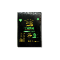 Sac poubelle LOCO PE noir 80x100, usage intensif pour supermarchés, solution de gestion des déchets robuste et durable pour la maison et le bureau