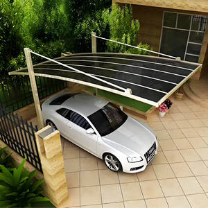 Abri de voiture en aluminium et polycarbonate Starshine, ventilation optimisée, respirant, cadre métallique robuste, pour 2 voitures - Product Image 1