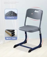 Bureau et chaise d'étudiant de haute qualité, mobilier scolaire, table d'étudiant, mobilier de salle de classe, table et chaise de lecture pour enfants et étudiants