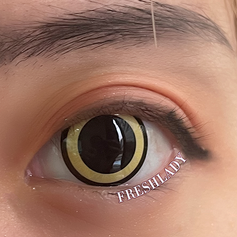 Liangguo Fresh Lady Nebulos Yellow Softlens Cosplay Contact Lenses Anime