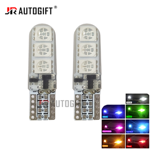 Luz <span class=keywords><strong>LED</strong></span> Estroboscópica T10 W5W OEM, Luz de Gel de Silicona, 194 168 5050 6LED, Bombilla <span class=keywords><strong>LED</strong></span> Intermitente, Luces de Posición, 12V 24V, Rojo Azul - Product Image 1