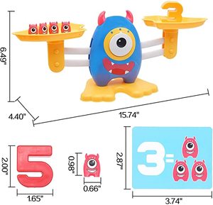 Jouets éducatifs STEM pour enfants, best-sellers en ligne, cadeau d'apprentissage, jeu d'équilibre <span class=keywords><strong>monstre</strong></span>, jeux de comptage DIY, jeu de <span class=keywords><strong>math</strong></span>ématiques cool, en plastique, pour <span class=keywords><strong>les</strong></span> enfants de 2 à 7 ans - Product Image 4