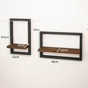 Wooden Picture Frame Shelf 21x35.5cm 40x25cm <b>Wall</b> Mounted Storage Rack Living Room Decorative <b>Display</b> Shelf - Product Image 1
