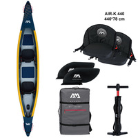 Kayak gonflable AQUA MARINA TOMAHAWK AIR-K-440, canoë 2 places, matériau Drop-Stitch pour les sports de plein air