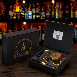 Kit de fumoir à cocktails doré avec torche pour whisky, bourbon, vin, old fashioned, viande, café, fromage, pomme - Product Image 3