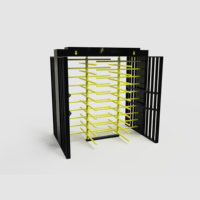 Tourniquet automatique de taille de porte simple et de mécanisme de barrière de lecteur facial d'empreinte digitale plein