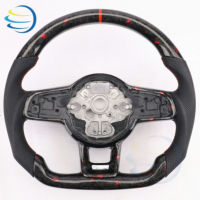Volant en fibre de carbone pour Volkswagen, pour VW Polo 6r Scirocco Jetta Tiguan T6 Passat Up Amarok Eos Transporter T-roc