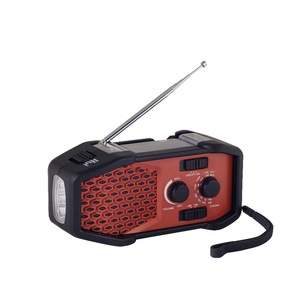 Solar powered emergency <span class=keywords><strong>FM</strong></span>/AM radio with SOS alarm and cell phone charger rechargeable indoor LED light - Product Image 2