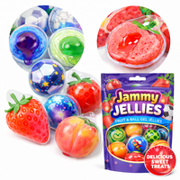 Vente en gros de bonbons gélifiés en forme de planète 3D, bleus, fourrés à la confiture de fruits