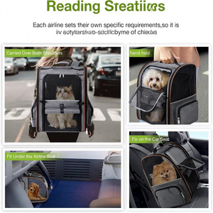 Büyük Kedi Sırt Çantası Taşıyıcısı Genişletilebilir Evcil Hayvan Taşıyıcı Sırt Çantası Küçük Köpekler Orta Boy Kediler için 8 kg'a Kadar Köpek Sırt Çantası Taşıyıcı - Product Image 5