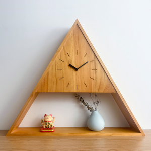 Orologio da Parete Multifunzionale Moderno in Legno, Silenzioso, con Display a Lancette <span class=keywords><strong>e</strong></span> Mensola per Decorazione Soggiorno - Product Image 1