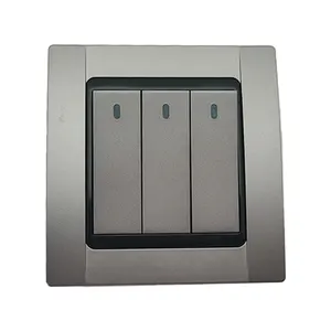 VNX Factory Sell 3G 1/2W Silver Wall Switch with Led Indicator Lifht for Home