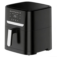 Friteuse à air intelligente sans huile 8,5 L pour la maison et la cuisine, avec panneau tactile, disponible en noir ou coloré, fabriquée en Chine