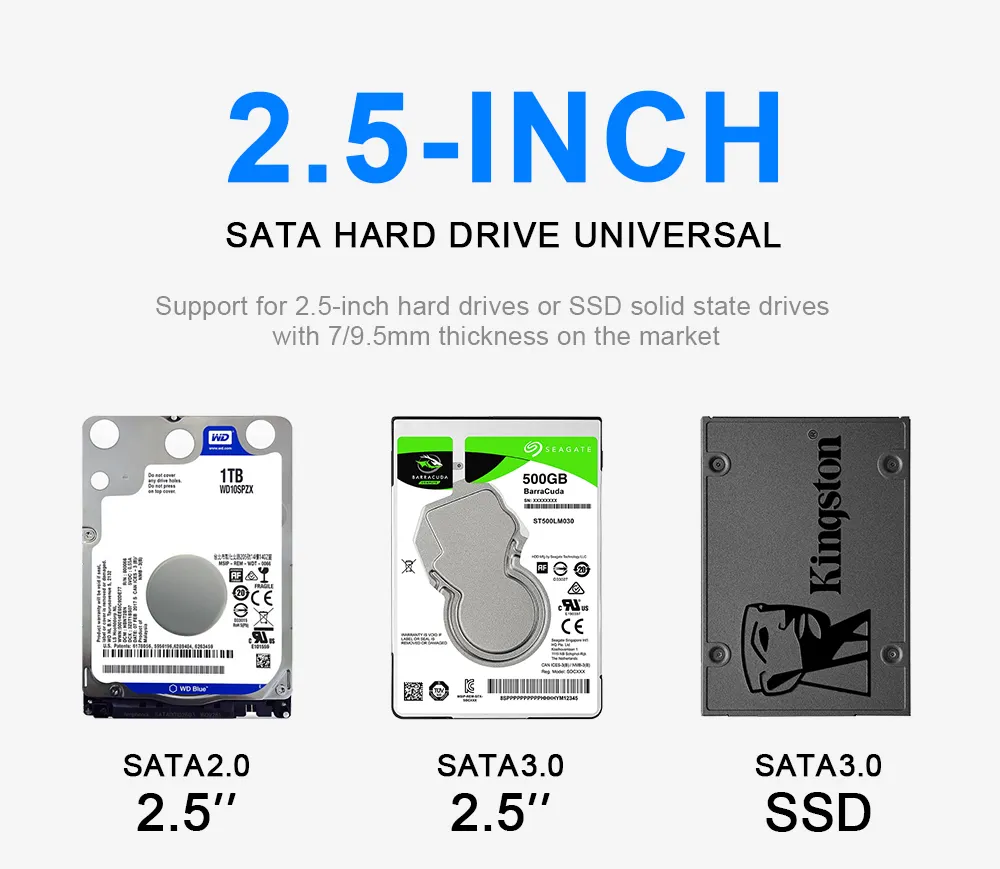 أداة نقل عالية السرعة من SATA إلى USB خالية من أداة النقل بوصة SSD HDD