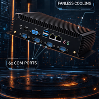 Mini PC Industrial sin Ventilador con CPU Intel, 32GB DDR4, 2*RJ45, 4*USB2.0, 4*USB3.0, Sistema Operativo Windows/Linux