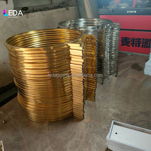 Wholesale Gold Flower Rack for Weddings Luxury High Quality Smooth Display Stand for Events Decor - Product Image 3