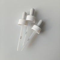 Pipette compte-gouttes en plastique noir et blanc de 24 mm avec bouchon à vis, résistante aux enfants, pour boissons