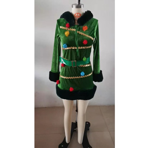 Minivestido <span class=keywords><strong>de</strong></span> Navidad para Fiesta, Disfraz <span class=keywords><strong>de</strong></span> Cosplay <span class=keywords><strong>de</strong></span> Árbol <span class=keywords><strong>de</strong></span> Navidad para <span class=keywords><strong>Mujer</strong></span> Adulta, con Capucha y Mangas Largas, <span class=keywords><strong>de</strong></span> <span class=keywords><strong>Santa</strong></span> <span class=keywords><strong>Claus</strong></span> - Product Image 4