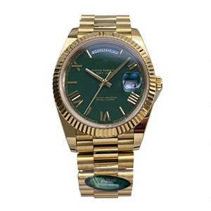 high top quality watch Waterproof 40mm ARF factory 904L steel 3255 movement luminous Gold Roman Green Diver watch - Product Image 1