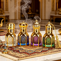 Flacon roll-on vintage personnalisé unique en verre électroplaqué pour huile d'attar, d'oud, cosmétique ou huile essentielle – 3ml, 6ml, 12ml