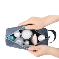Sac de toilette portable transparent en polyester imperméable, séparation sec/humide, pour voyage unisexe