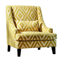 Amerikanischer Landhausstoff-Einzelsessel, Französischer Retro-Jacquard, Hochlehniger Einzelsessel für Ferienhaus und Hotel