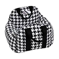 Lit et transporteur de siège de voiture pour chien de voyage noir Lits confortables pour animaux de compagnie avec motif imprimé pour les aventures en déplacement