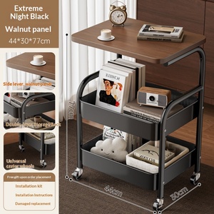 Carrito Metálico Móvil <span class=keywords><strong>de</strong></span> <span class=keywords><strong>Segunda</strong></span> <span class=keywords><strong>Mano</strong></span>, Estante <span class=keywords><strong>de</strong></span> Almacenamiento Pequeño, Mesa Auxiliar para Cama, Sala <span class=keywords><strong>de</strong></span> Estar, Sofá, Mesa <span class=keywords><strong>de</strong></span> Té, Estante para Aperitivos - Product Image 6