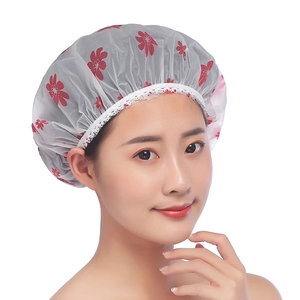 Gorros de <span class=keywords><strong>Ducha</strong></span> Desechables de Plástico PE, Transparentes, Elásticos, Gruesos e Impermeables, para Salón, Hotel, Viajes, Unisex, Personalizables de 100 a 200 Piezas - Product Image 2