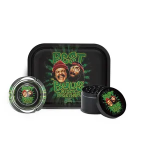Ensemble cadeau d'accessoires pour fumeurs Ensemble de plateau roulant pour machine à rouler Ensemble de kit pour fumeurs 4 en 1 - Product Image 3