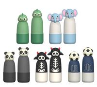 Nuevo Vaso Aislado con Cabeza de Animal de Dibujos Animados, Superventas. Vaso Infantil Personalizado de Acero Inoxidable 304 con Diseño de Balón de Fútbol