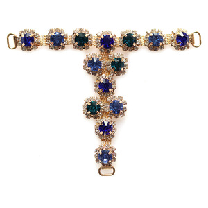 Gioielli perizoma da donna realizzati a mano con la migliore combinazione di strass cechi e pietre preziose in fibbia placcata oro per sandali - Product Image 5