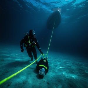 Bateau de sauvetage à force de traction haute résistance de 150 kg avec produit de sécurité aquatique à éclairage de guidage pour utilisation sous-marine Type de communication