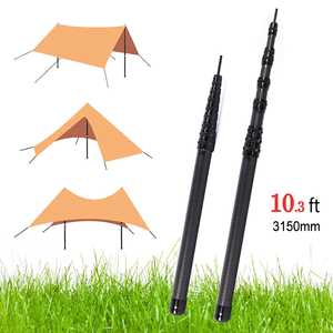 Tige télescopique personnalisée en fibre de carbone de 10 pieds pour la randonnée tige d'<span class=keywords><strong>extension</strong></span> durable de camping <span class=keywords><strong>avec</strong></span> support de bâche de tente pour les visites - Product Image 5