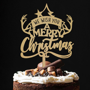 ท็อปเปอร์เค้กอะคริลิคคริสต์มาสลายน้ำผึ้งและรสหวาน ของตกแต่งเค้กสุขสันต์วันคริสต์มาสสำหรับงานปาร์ตี้ในช่วงเทศกาล - Product Image 2