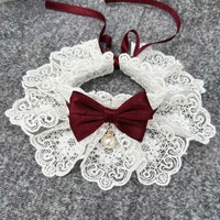 Colliers pour animaux de compagnie élégants et personnalisés en satin de soie doux, style britannique, avec nœud pour chats et chiens